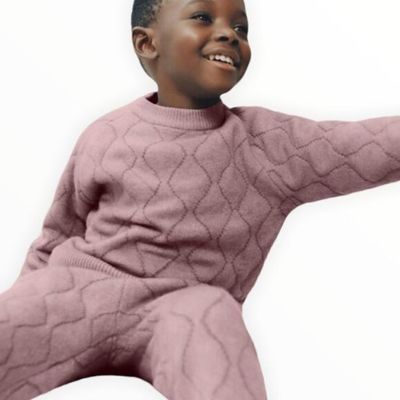 ZARA Kids | Mauve | PADDED KNIT PANTS - Picture 4 of 7